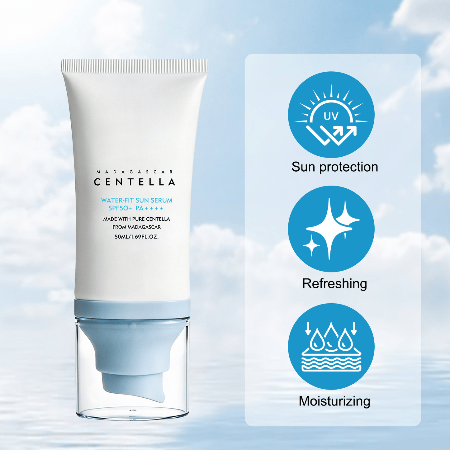 🔥Centella Hyalu-Cica Water-Fit Sun Serum Mature Skin Friendly💦
