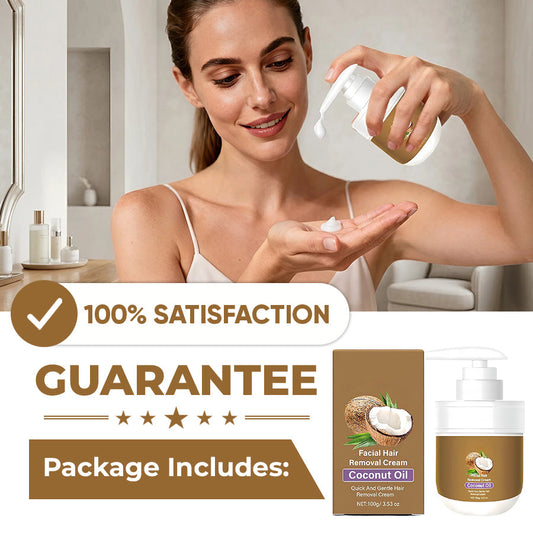 🔥Limited Time 49% off🔥-Coconut Facial Hair Removal Cream