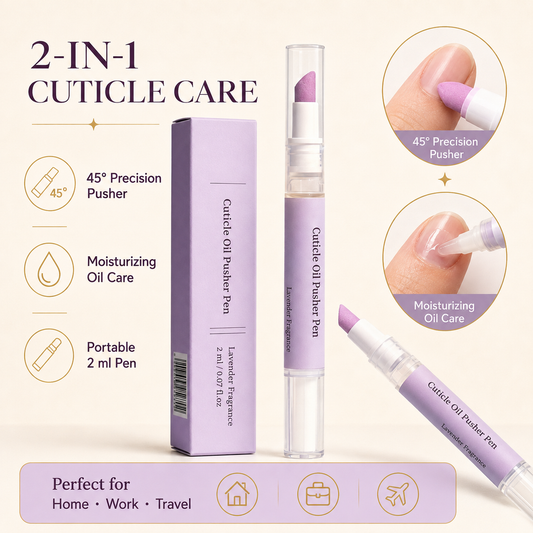 🔥Limited Time 50% OFF | Cuticle Remover Pen Set with Cuticle Oil, Portable Cuticle Softener for Home DIY & Professional Nail Salon Manicure