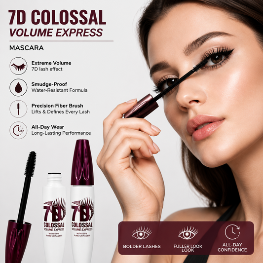 🔥Limited-time offer: Buy one get one free✨7D Colossal Mascara – 7X Volume, 24H Waterproof & Smudge-Proof