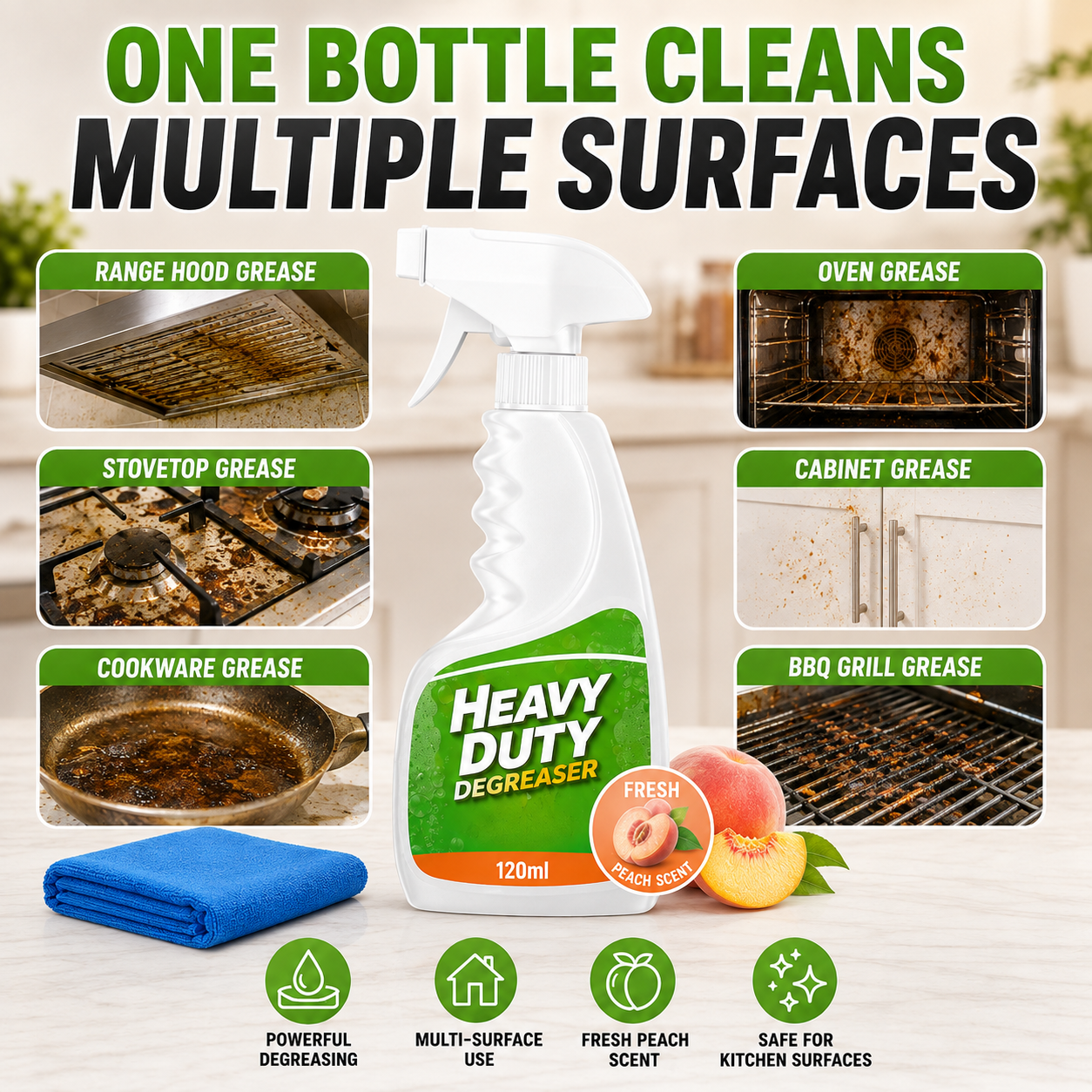 ✨Day Sale 50% OFF🎉 Kitchen Enzyme Cleaner – Powerful Degreasing, Long-Lasting Freshness