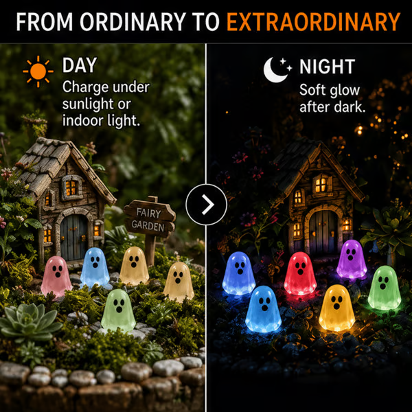 👻Glow In Dark Cute Ghost Resin Bead Set🛒