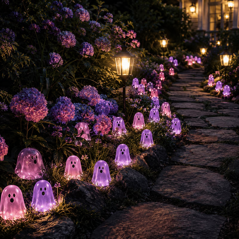 👻Glow In Dark Cute Ghost Resin Bead Set🛒