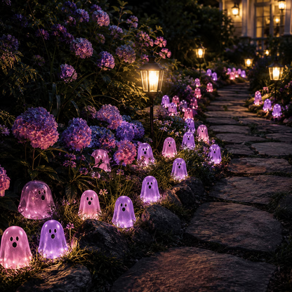 👻Glow In Dark Cute Ghost Resin Bead Set🛒