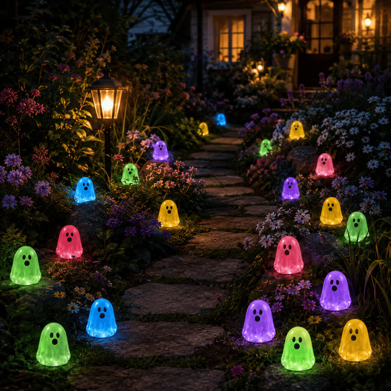 👻Glow In Dark Cute Ghost Resin Bead Set🛒