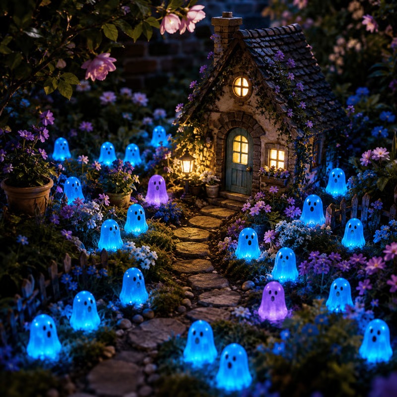 👻Glow In Dark Cute Ghost Resin Bead Set🛒