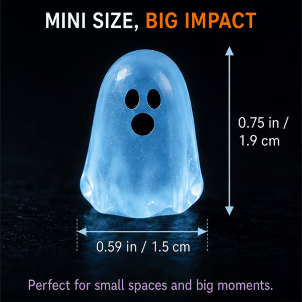 👻Glow In Dark Cute Ghost Resin Bead Set🛒