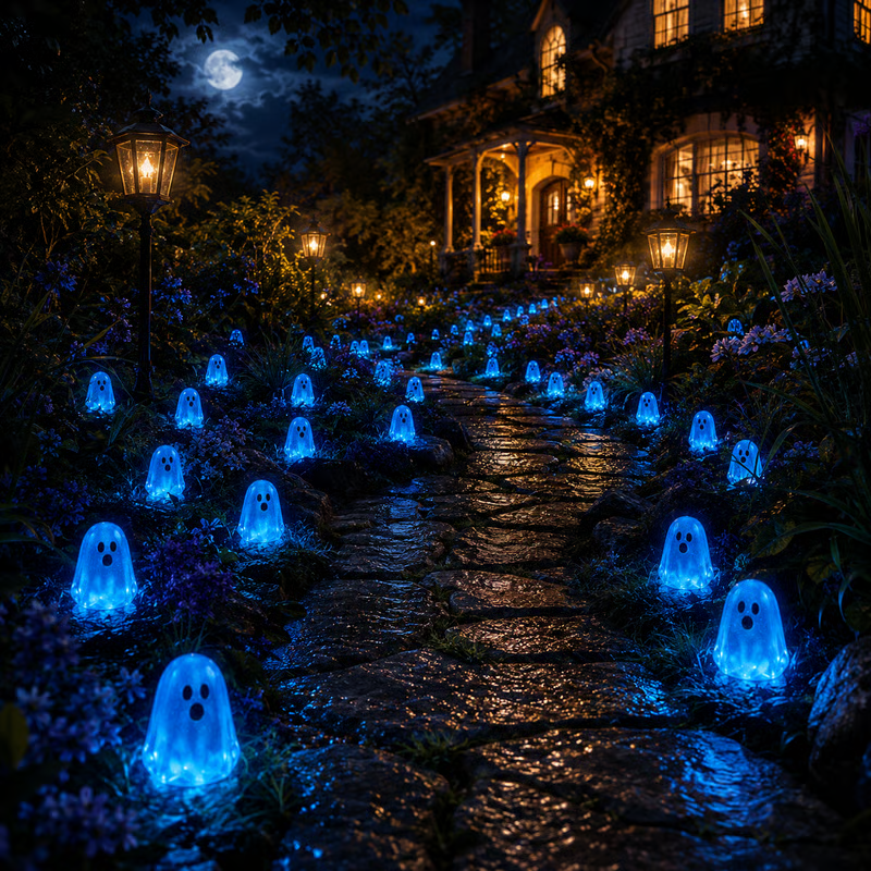 👻Glow In Dark Cute Ghost Resin Bead Set🛒