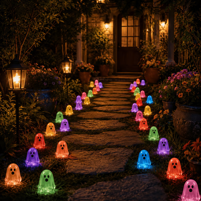 👻Glow In Dark Cute Ghost Resin Bead Set🛒
