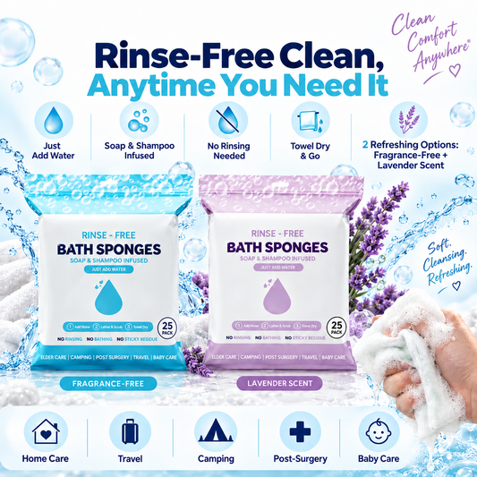 🏆Flash Sale⚡50K+  🌈Disposable Rinse-Free Bathing Wipes🧼