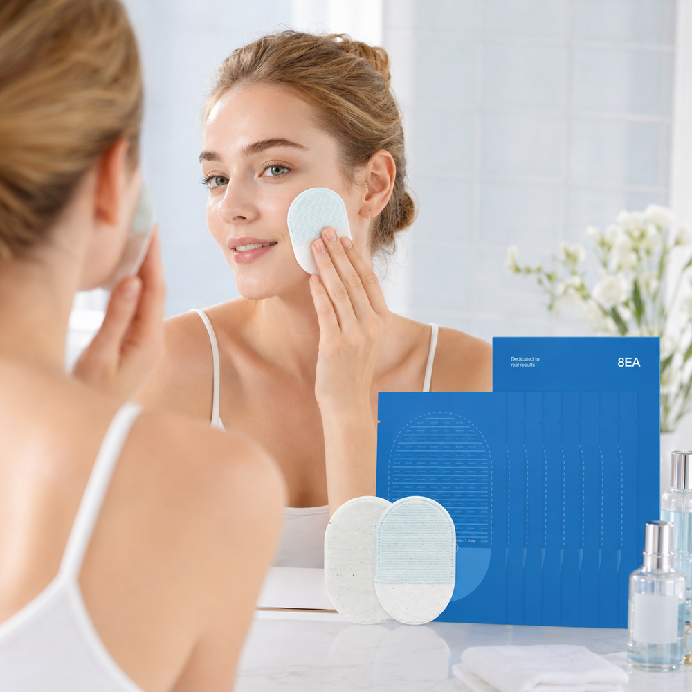 Using exfoliating pads