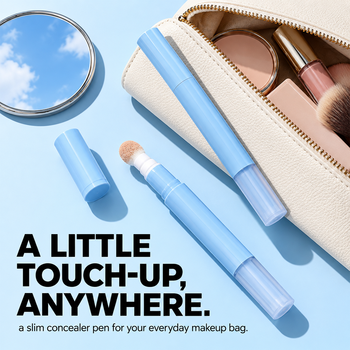 🥳2026 HOT SALE🥳💞50K+ SOLD!Hydrating Cream Concealer Pen – Sponge Applicator, Matte Finish, Brightening ✨