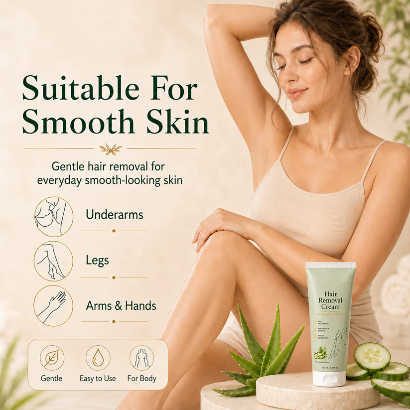 Painless Depilatory Cream – No Razor Bumps, No Harsh Odor