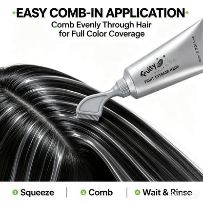 🍇Fruit Extract Hair Dye Comb / Hair Dye Cream — Portable Home Use, Gentle Plant-Based Hair Dye, Reusable No Mix Hair Color✨
