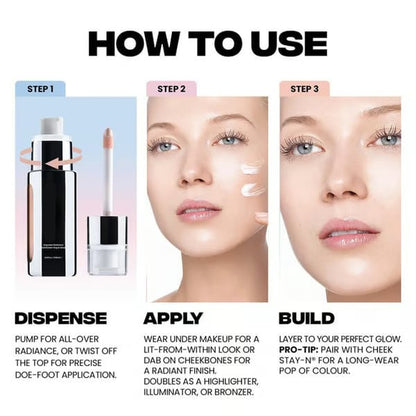 ✨ All-Day Long-Wear Liquid Glow Illuminator, Blendable Dewy Liquid Highlighter