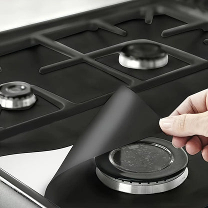 🥳2026 HOT SALE🥳💞50K+ SOLD!4-Piece Reusable Non-Stick Gas Stove Burner Covers – Heat-Resistant & Washable