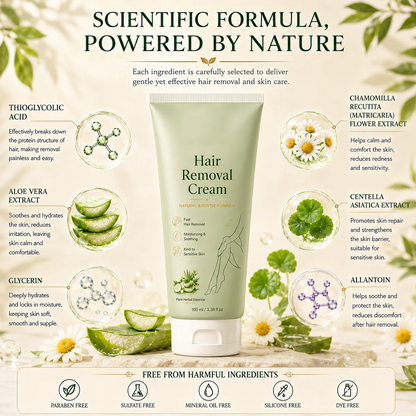 Painless Depilatory Cream – No Razor Bumps, No Harsh Odor