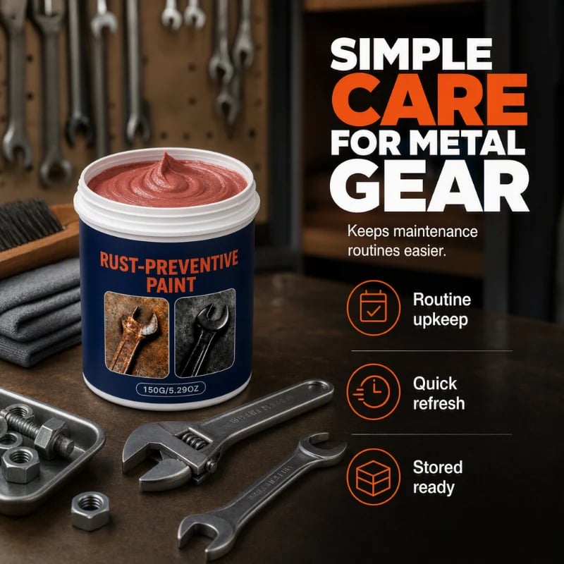 Rust preventive paint for routine metal maintenance