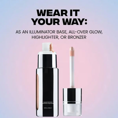 ✨ All-Day Long-Wear Liquid Glow Illuminator, Blendable Dewy Liquid Highlighter