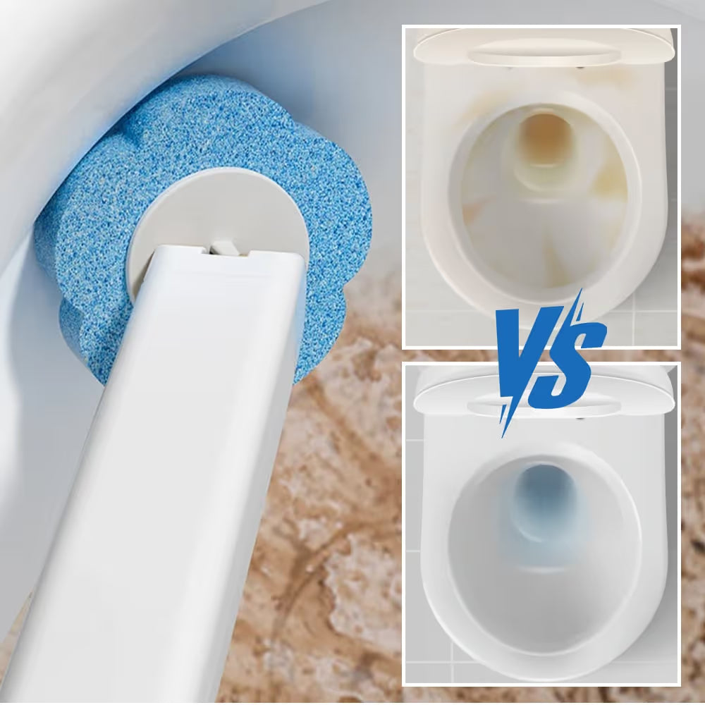 Flexible toilet cleaning head