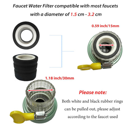 360° Swivel Faucet Water Filter – 6-Layer Filtration & Universal Kitchen Tap Fit