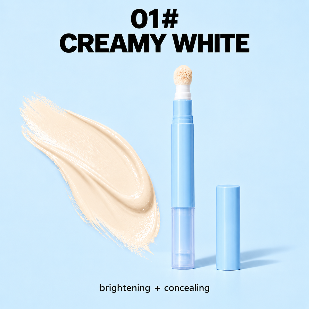 🥳2026 HOT SALE🥳💞50K+ SOLD!Hydrating Cream Concealer Pen – Sponge Applicator, Matte Finish, Brightening ✨