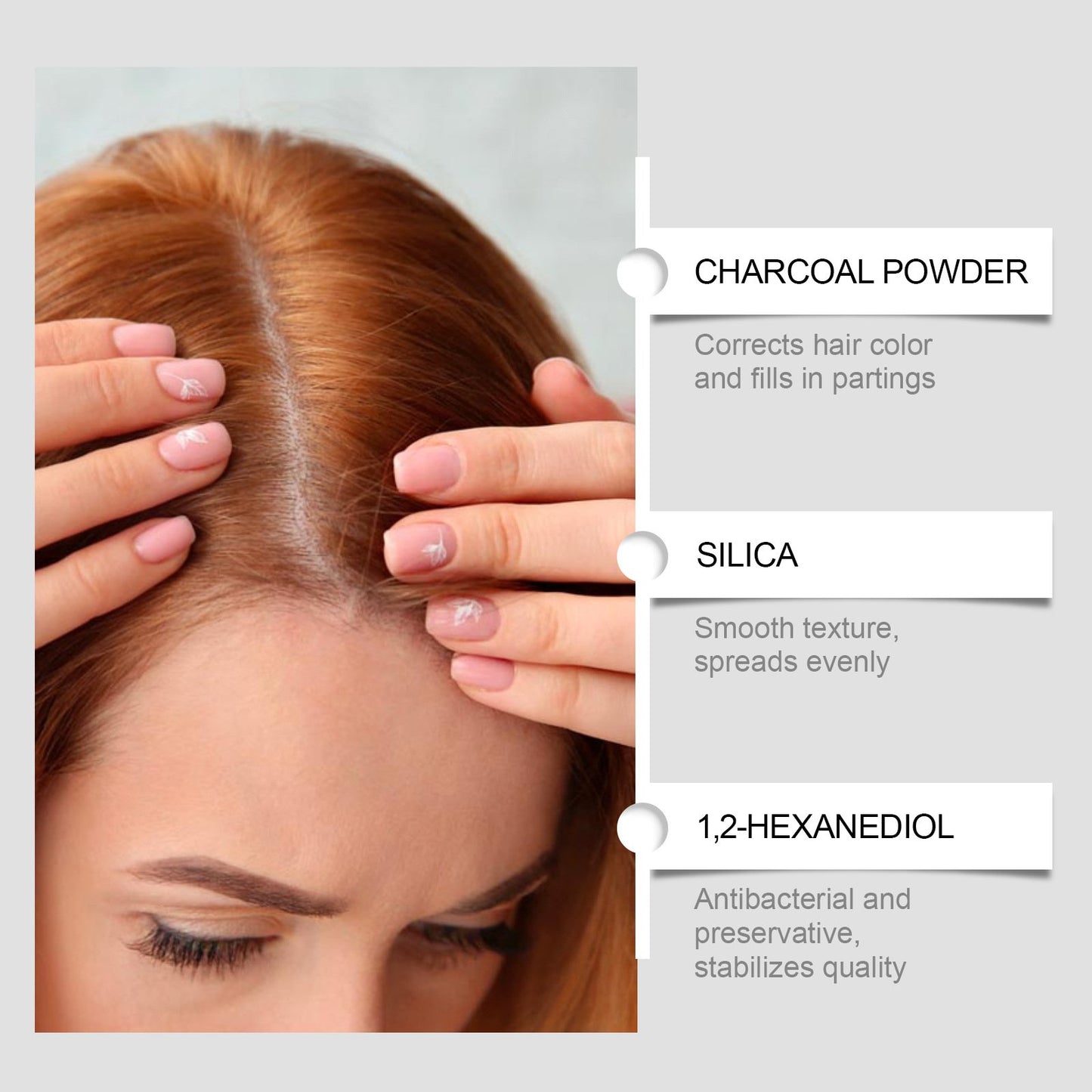 Waterproof Hair Part & Gray Hair Concealer Powder