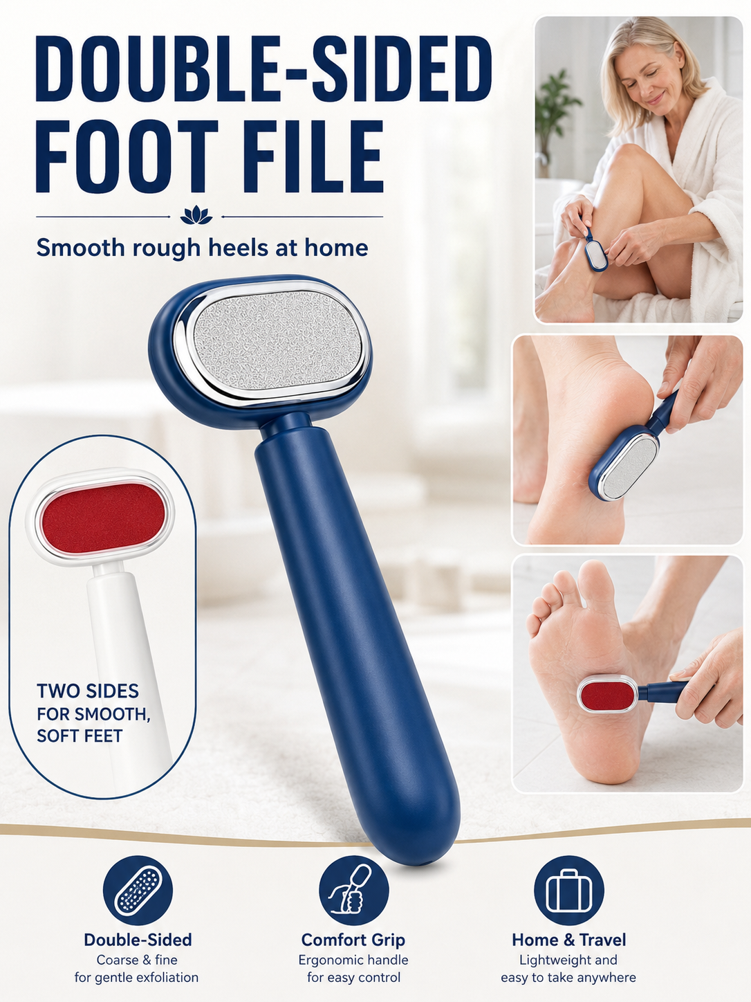 ✨ Beauty Care Pick Dual-Sided Foot Callus Remover with Stainless Steel Blade