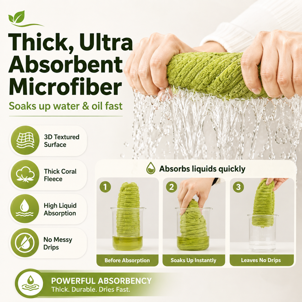🧽 Reusable Kitchen Cleaning Towels – Tear, Wipe, Wash & Reuse ♻️🛒