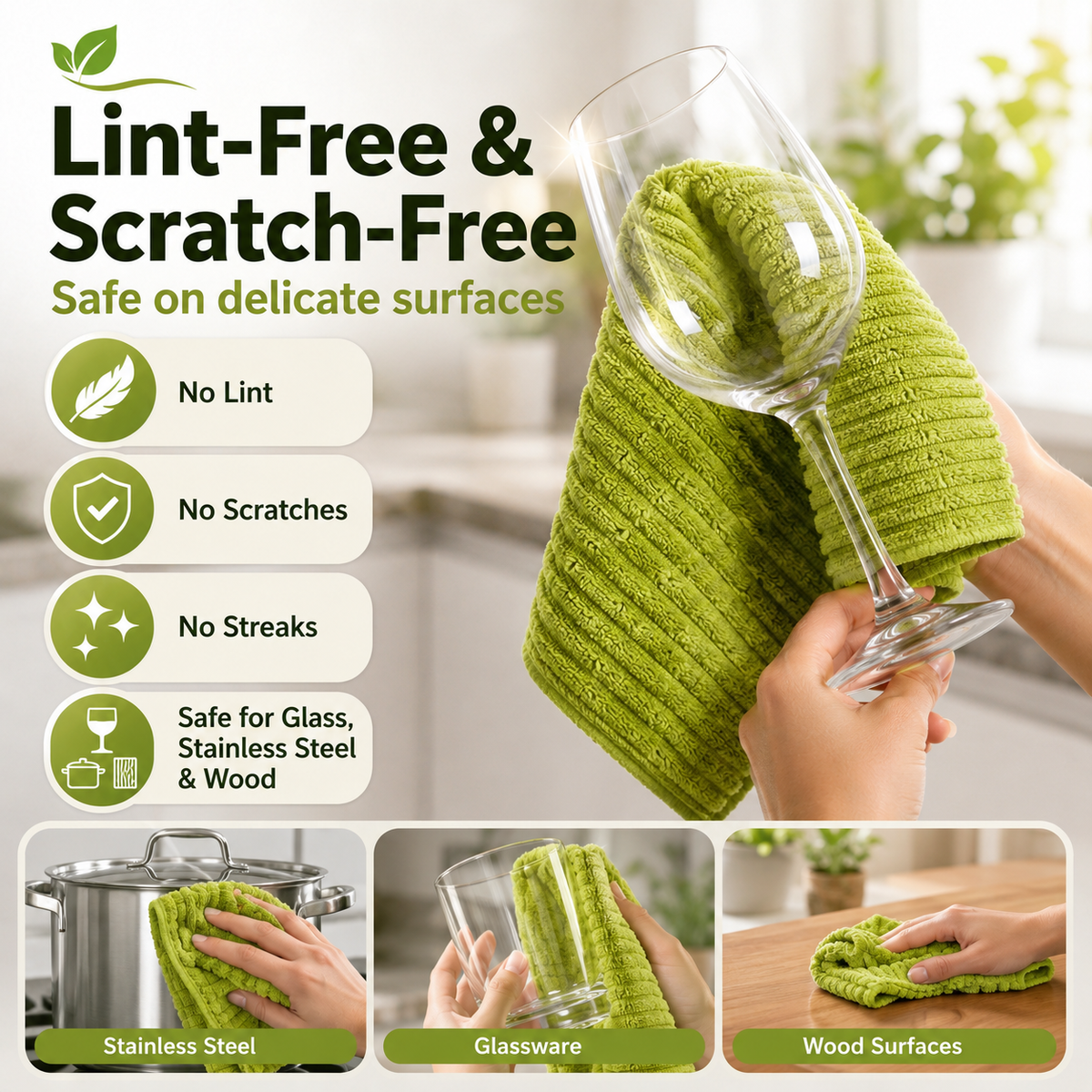 🧽 Reusable Kitchen Cleaning Towels – Tear, Wipe, Wash & Reuse ♻️🛒