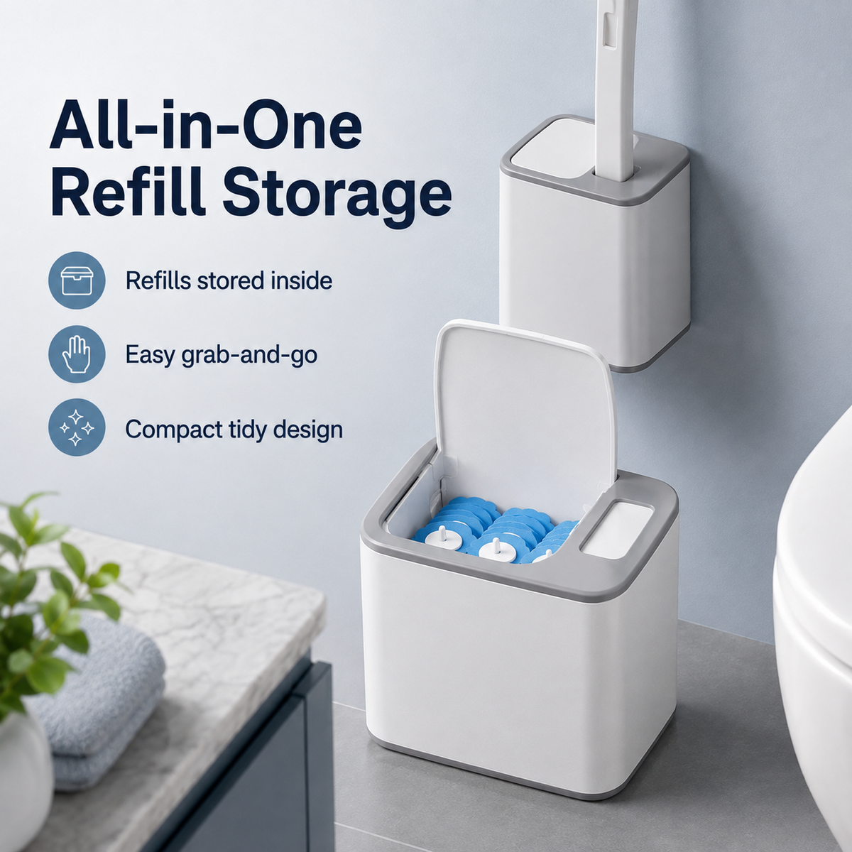🚽 No-Touch Disposable Toilet Cleaning System ✨🛒