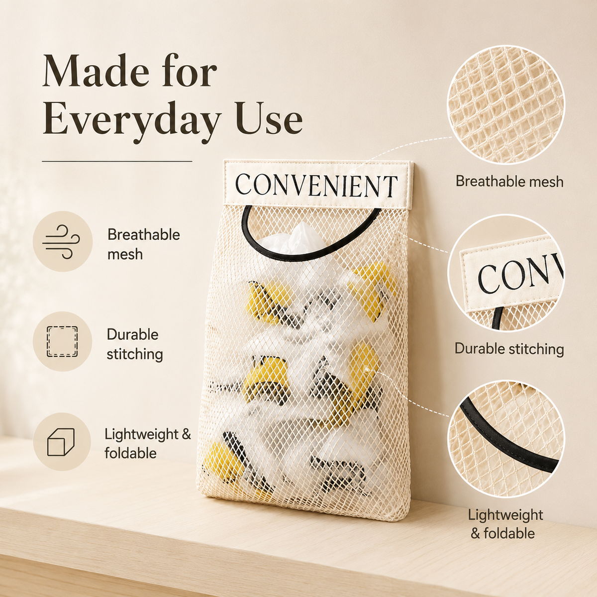 🛍️ Wall-Mounted Grocery Bag Organizer🛒
