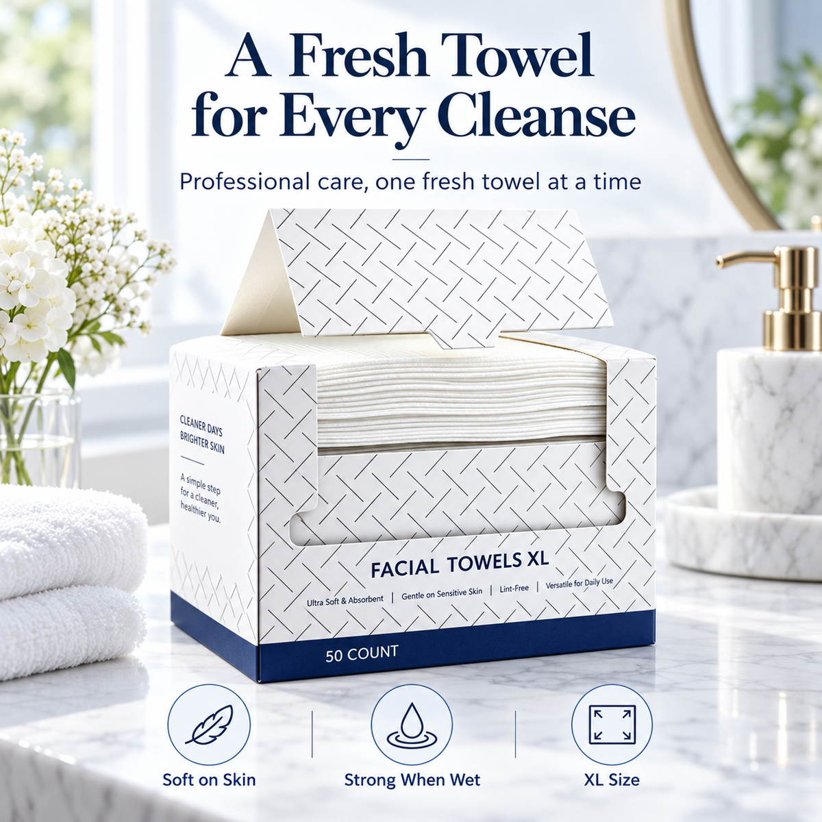 🧖‍♀️ Disposable Face Towels – Fresh, Soft & Ready for Every Wash 💧