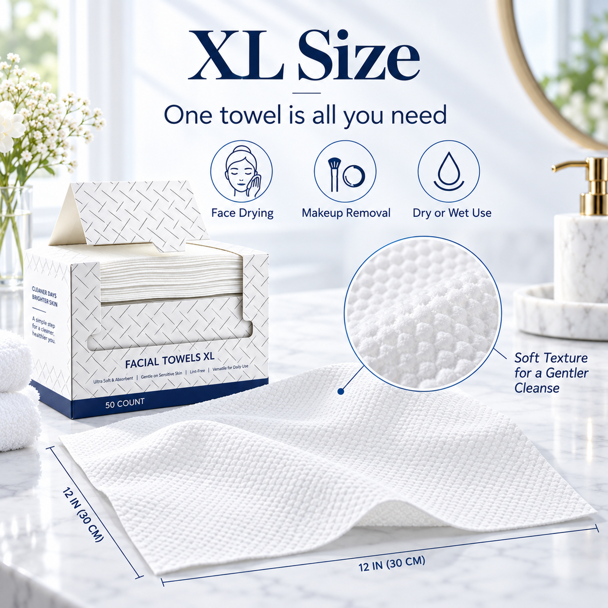 🧖‍♀️ Disposable Face Towels – Fresh, Soft & Ready for Every Wash 💧