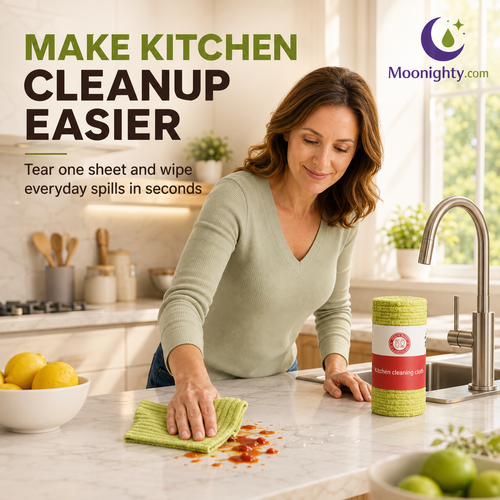 Multipurpose Reusable Tear-Off Cleaning Cloth Roll