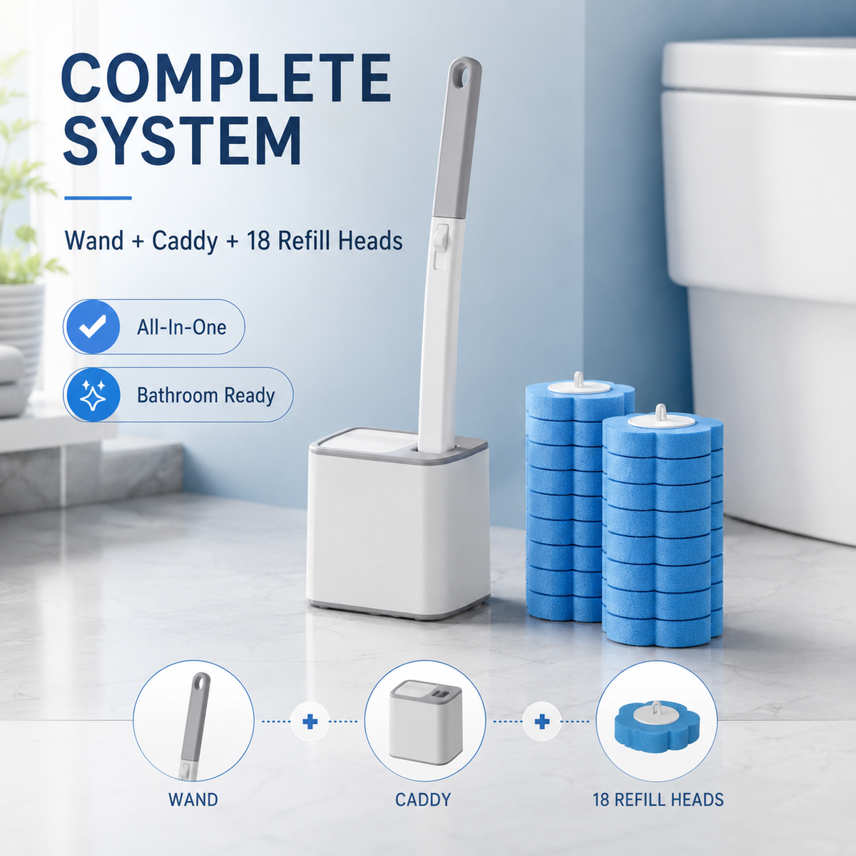 🔥LAST DAY SALE 50%!!⚡50K+ SOLD!🚽💦Hands-Free Cleaning Gadget🧽Disposable toilet cleaning tool