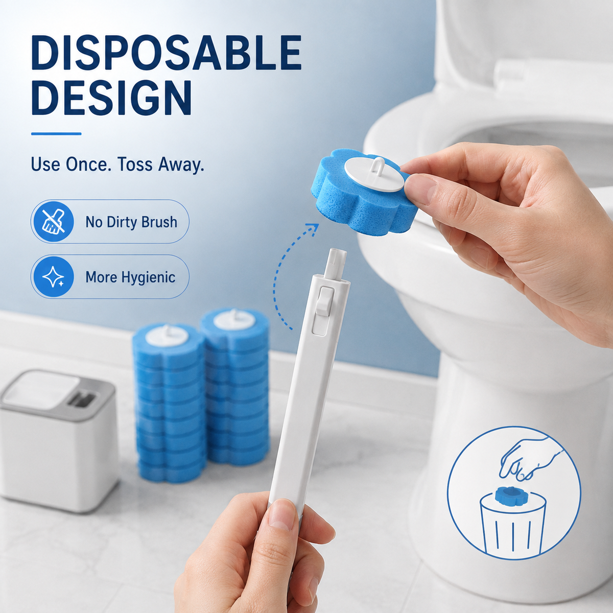 🔥LAST DAY SALE 50%!!⚡50K+ SOLD!🚽💦Hands-Free Cleaning Gadget🧽Disposable toilet cleaning tool