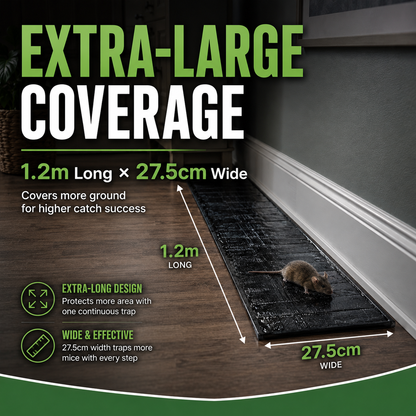 🐭 47" × 10.8" Extra-Large Sticky Mouse Trap – Catch More, Cover More!🛒