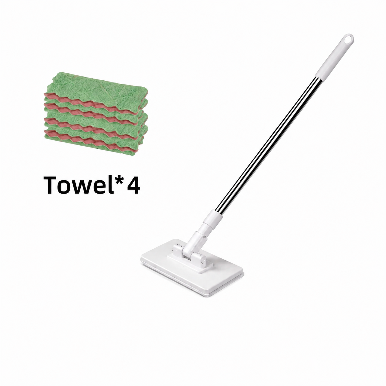 ⏳Hot Sale - 49% OFF🔥🔥Extendable Telescopic Disposable Flat Clip Mop, 360° Swivel Lightweight Floor Mop