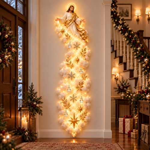 ✨ Christmas Blessing Cloud Trail Wall Light Collection – Jesus, Mary & 6 Signature Designs