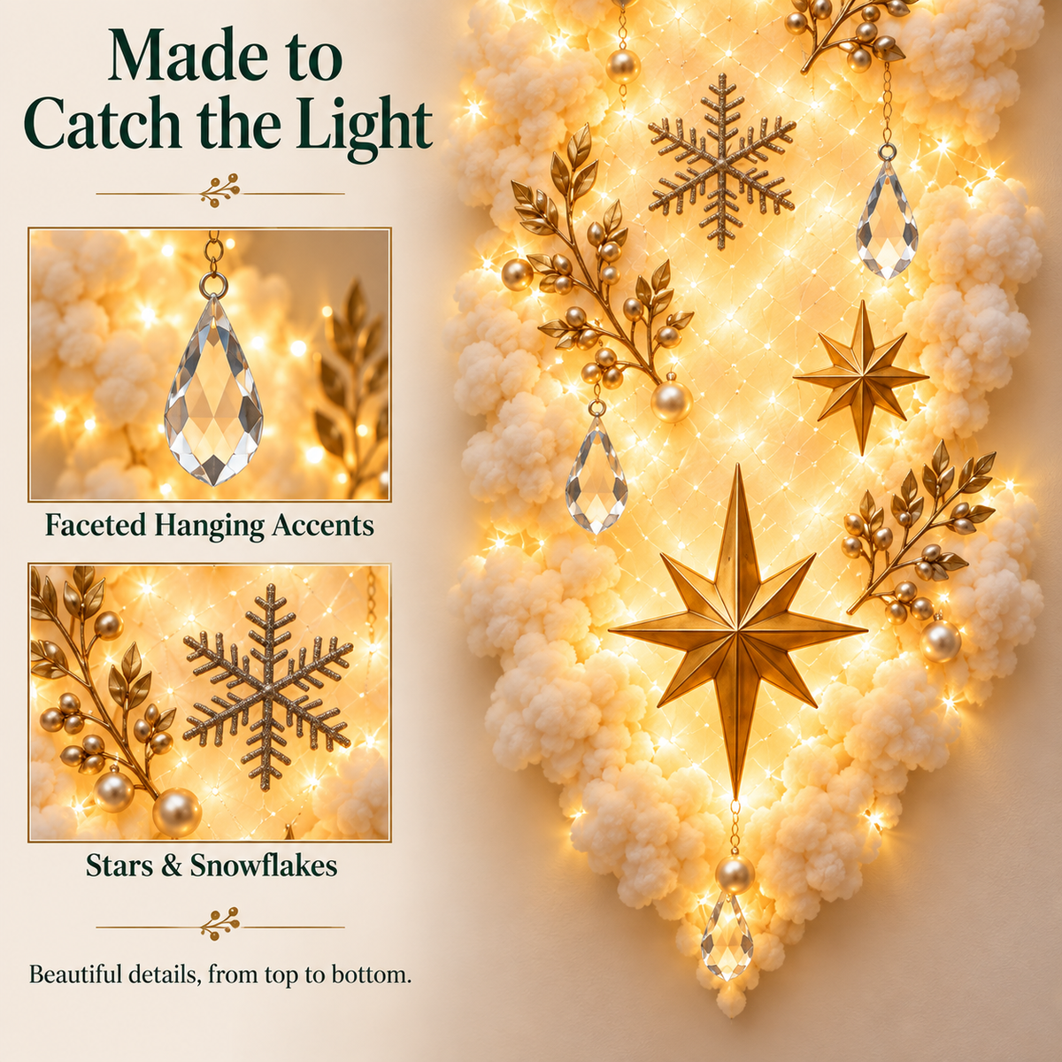 🎄 Christmas Sale ✨ Blessing Cloud Trail Wall Lights – Jesus, Mary & Star Angel