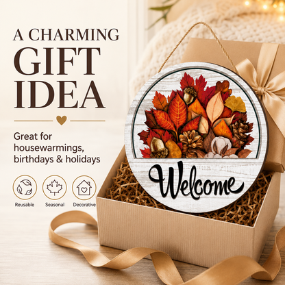 🚪 16-Piece Interchangeable Welcome Sign for Front Door