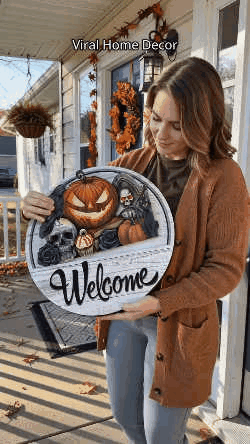 🚪 16-Piece Interchangeable Welcome Sign for Front Door