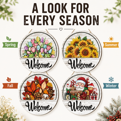 🚪 16-Piece Interchangeable Welcome Sign for Front Door