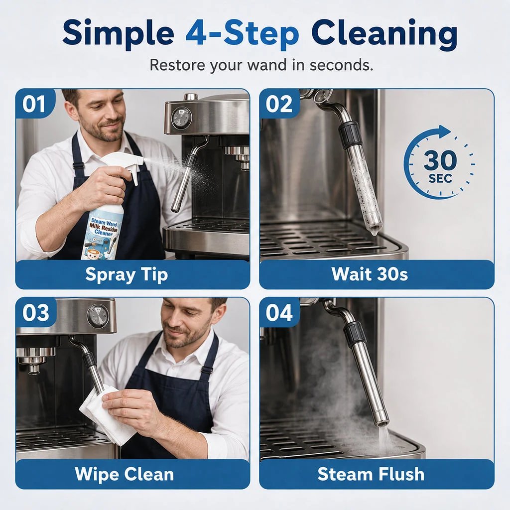 🥳2026 HOT SALE🥳Steam Wand Milk Residue Cleaner Spray