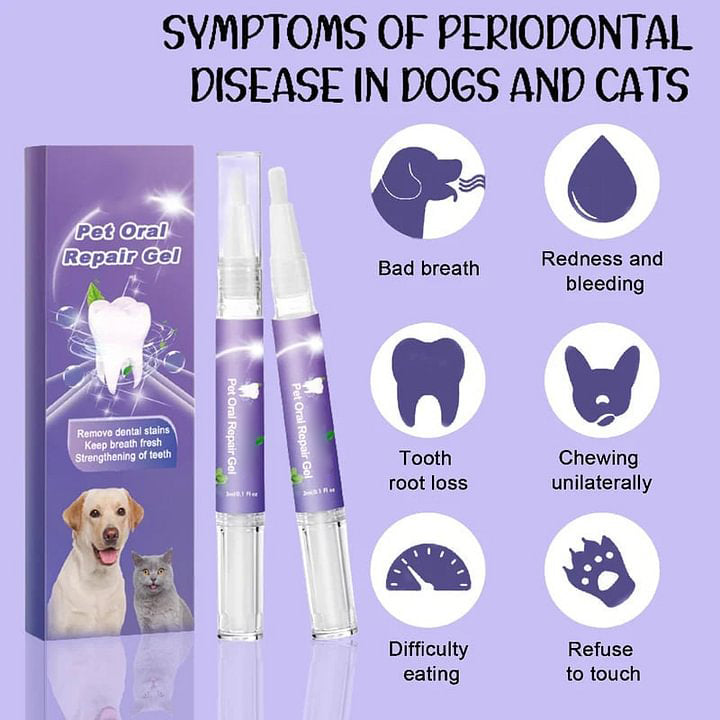 🥳2026 HOT SALE🥳💞50K+ SOLD! 🔥Pet Oral Repair Gel Toothbrush 🐱🐶