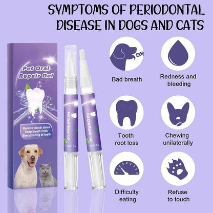 🥳2026 HOT SALE🥳💞50K+ SOLD! 🔥Pet Oral Repair Gel Toothbrush 🐱🐶