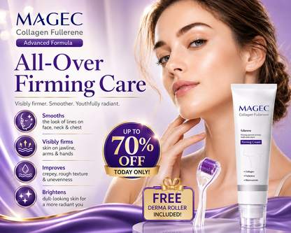 🧠👩‍🔬 MAGEC All-Over Firming Cream – FDA-Compliant Formula For Face, Neck & Body – Smooth, Tighten & Brighten – 70% OFF + 🎁 Free Derma Roller Today