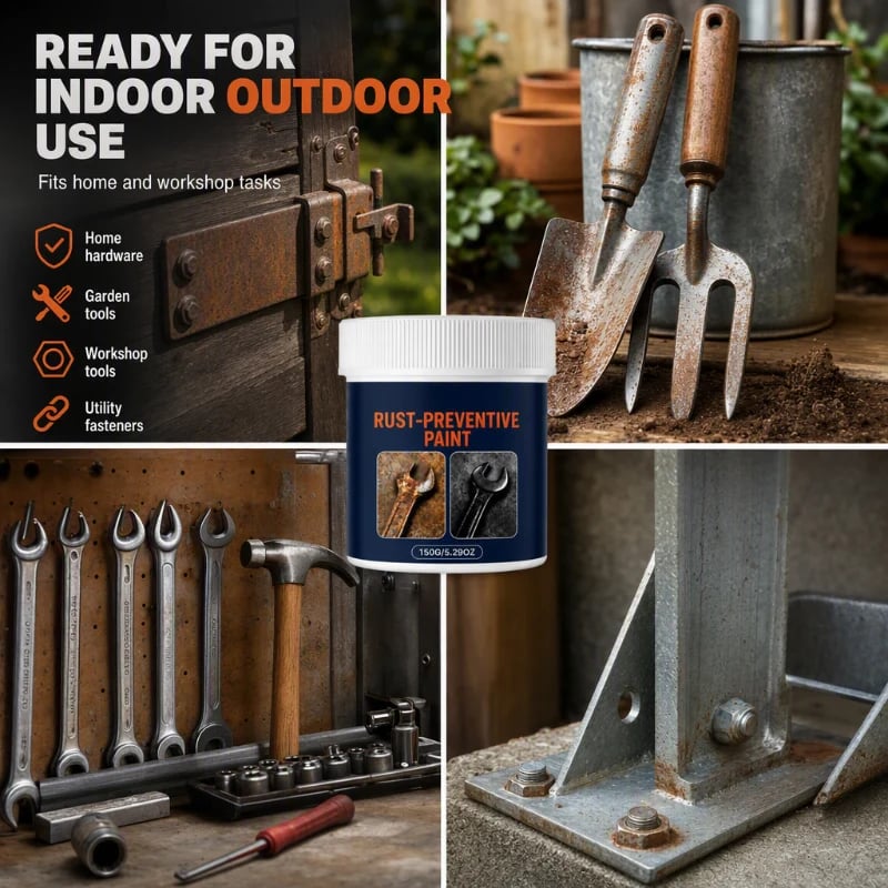 Rust preventive paint for tools hardware and metal maintenance