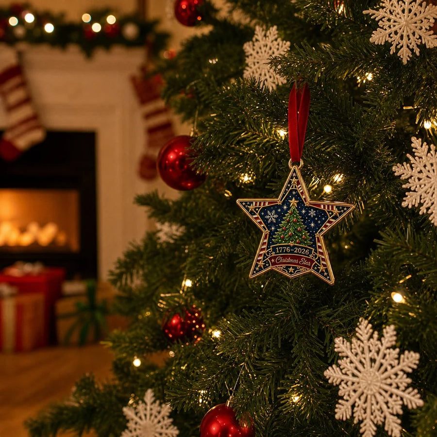 Freedom Star patriotic Christmas keepsake